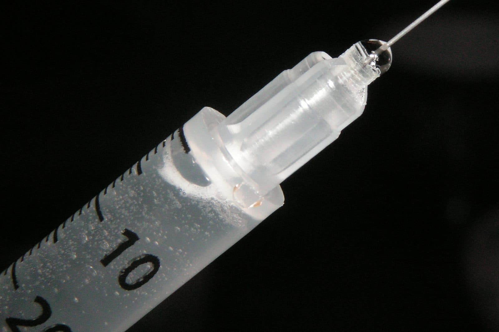 A syringe used for an office injection.